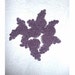 Beaded Corded Soutache Flower Appliques - Lot of 6 - Wine