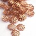 32 Genuine Copper Filigree Bead Cap Findings - 6mm - FI008
