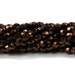 Czech Glass Beads Fire Polished Faceted Rounds 4mm Dark Bronze (50) CZF231
