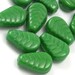 Czech Glass Beads Vintage Style Leaves 12x8mm Opaque Green (25) CZP261
