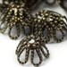 Bead Caps Antique Brass 7mm Filigree (32) FI223