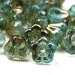 Czech Glass Bead Baby Bell Flowers 4x6mm Aquamarine Celsian (50) CZP522