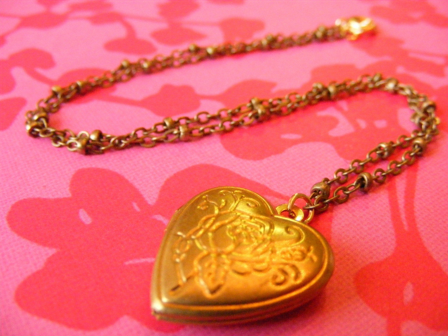 Orphan Annie heart locket necklace A