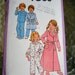 Vintage 1970s Childs Pajamas Retro Simplicity Child Girls Size 6 Boys Size 6 Robe Pattern PJs Pattern