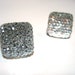 Square Ice Earrings - Crystal clear frozen crystallized hypoallergenic studs