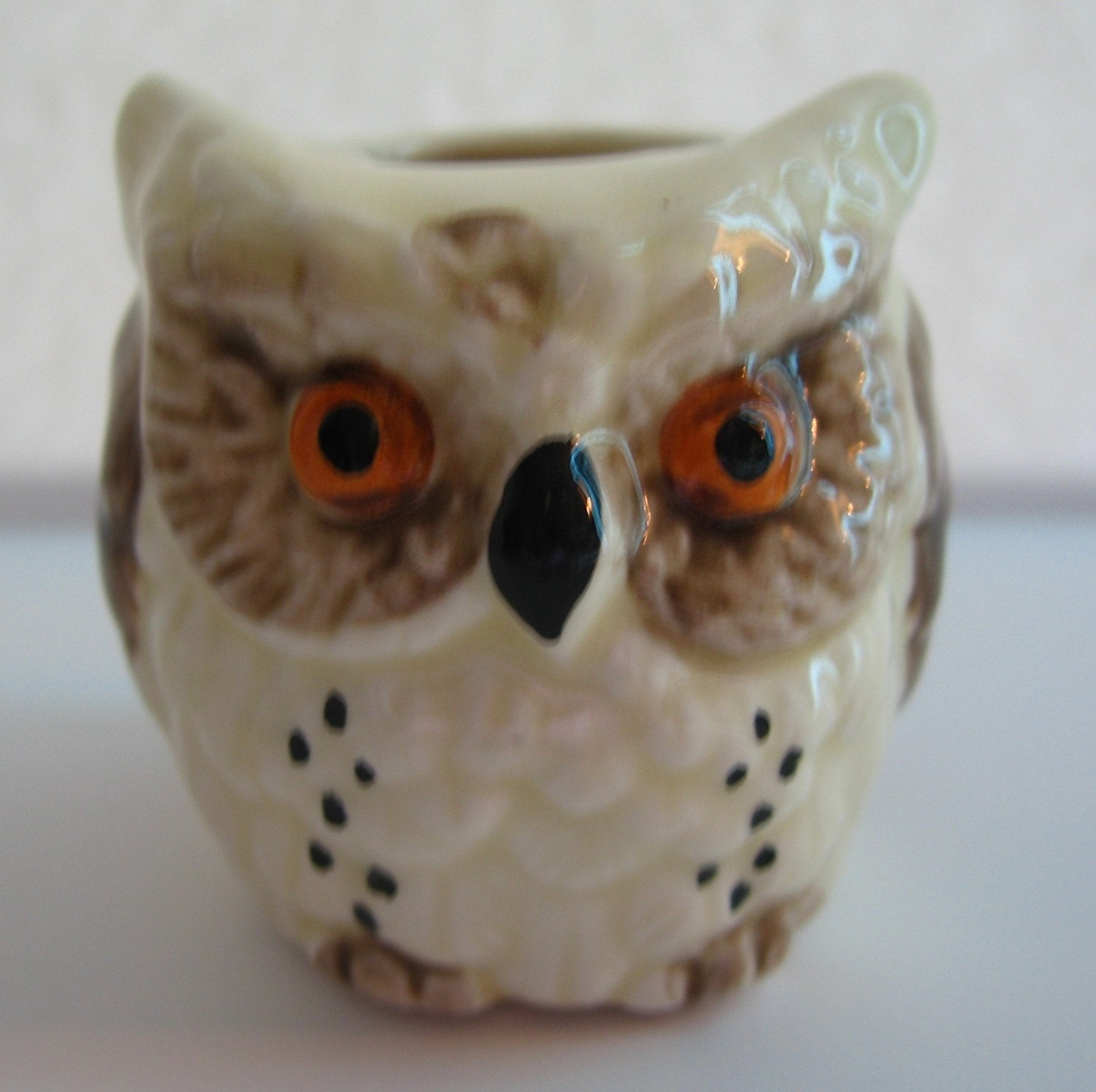 SALE Vintage RETRO OWL CANDLE HOLDER