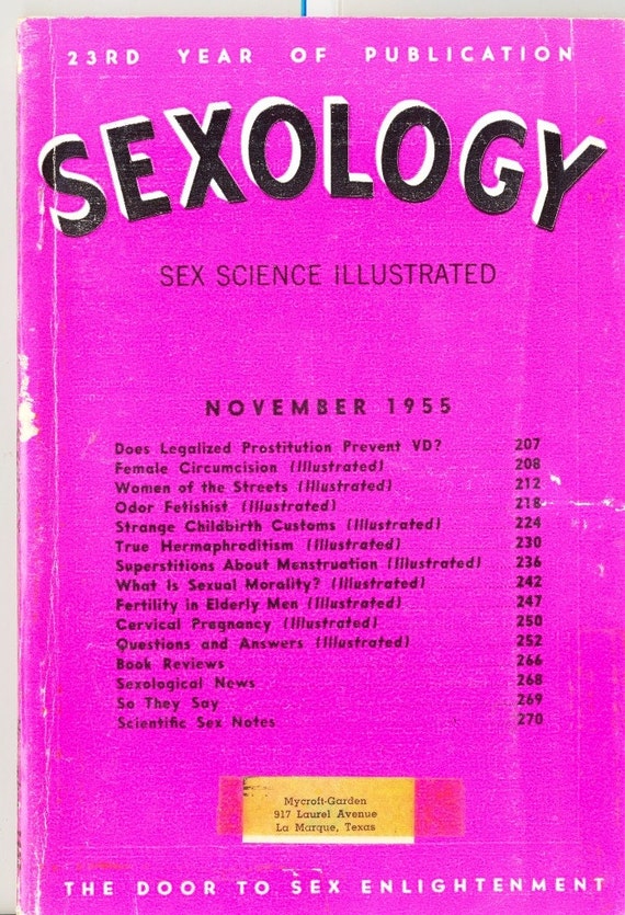 Vintage November 1955 Sexology Sex Science Illustrated The 