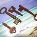 Antique Keys Vintage Texana collection Skeleton Keys ,Locksmithing relics from Galveston Texas, Key Locksmith, Craft, Jewelry, Lot C