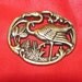 Vintage Brass Flamingo Pendant, Embellishment, Art Deco Style, Tropical Bird 41b