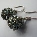 Real Redwood Cone Earrings - Oxidized Sterling Silver