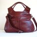Large Leather Handbag Messenger Travel Laptop Bag red - 20% off with coupon code