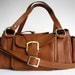 Leather Satchel Messenger Bag in Tan
