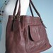 New Large Tan Leather Tote Shopper Shoulder Handbag Bag Purse