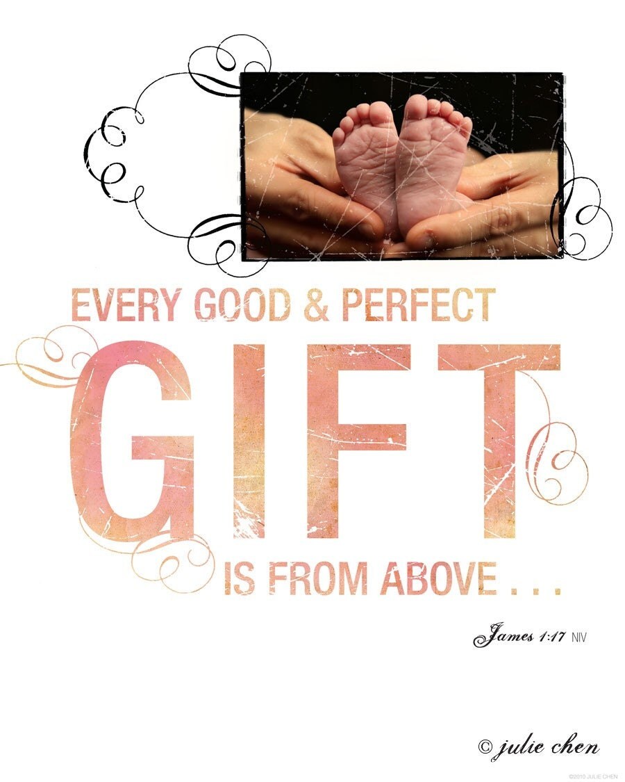 Scripture Wall Art Christian Baby Gift Christening Gift