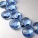 Large Light Sapphire Blue Faceted Teardrop Glass Beads - (Qty 10)