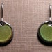 Olive Copper Enamel Earrings