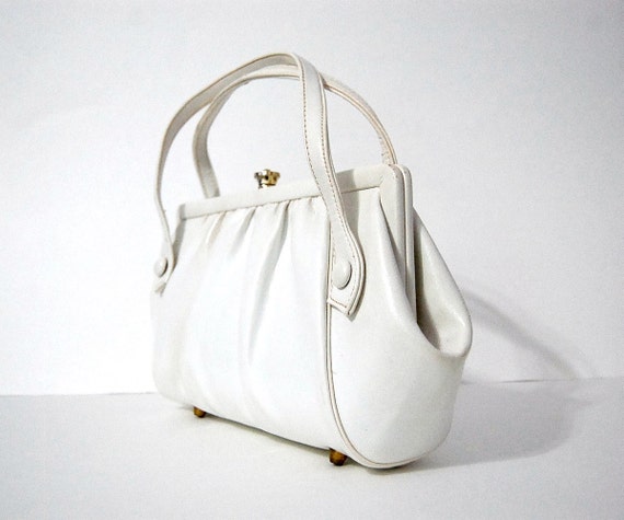 white vintage purse