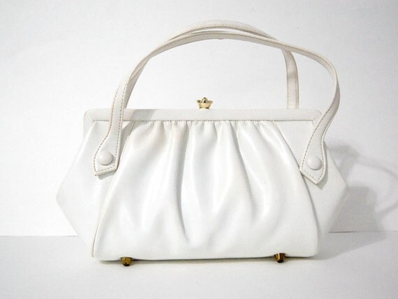 white vintage purse