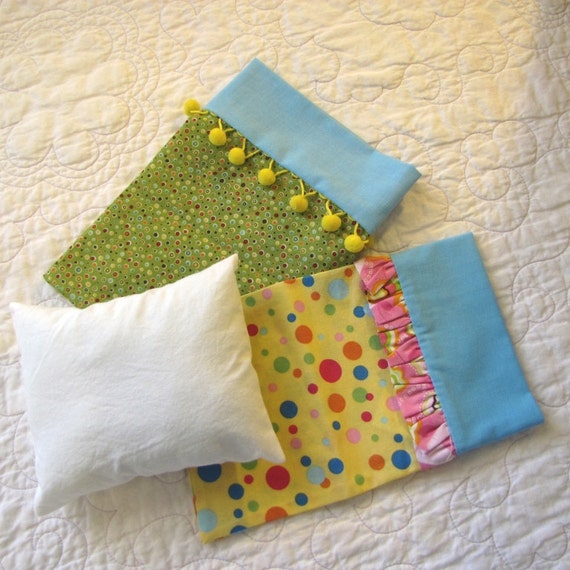 pdf pillowcase sewing pattern also included doll size pillow