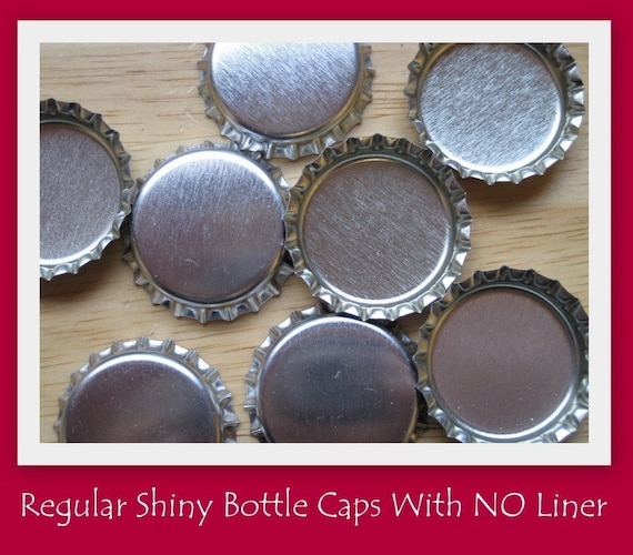 Set of 50 Silver Bottle Caps Regular No Liner Great for