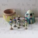 Vintage Wooden Egg With Toy Soldiers Skittle Game