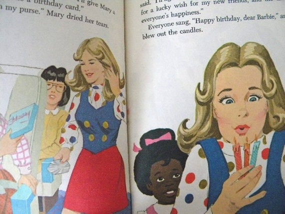 Vintage Barbie Little Golden Book First Edition 1974