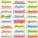 Colorful M waterproof washable personalized name label sticker tag baby girl child children kid school supply camp daycare