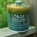 Fathers Day DADS TREATS Jar Canister Lidded Storage Jar Peacock Amber Ready to Ship