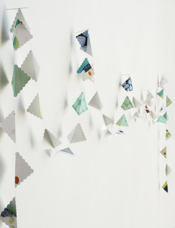 DIY paper garland pack . subtle colours . ooak
