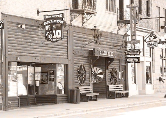 Old West Photograph Deadwood Saloon Number 10 Wild Bill