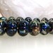 Handmade Lampwork Glass Bead Set Silver Glass Metallic Black Copper Green Blue Amber Iris Gold -- I am the Storm King Now