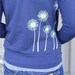 SALE - S, M, or XXL Dandelion Wishes on Navy Cadet Jacket