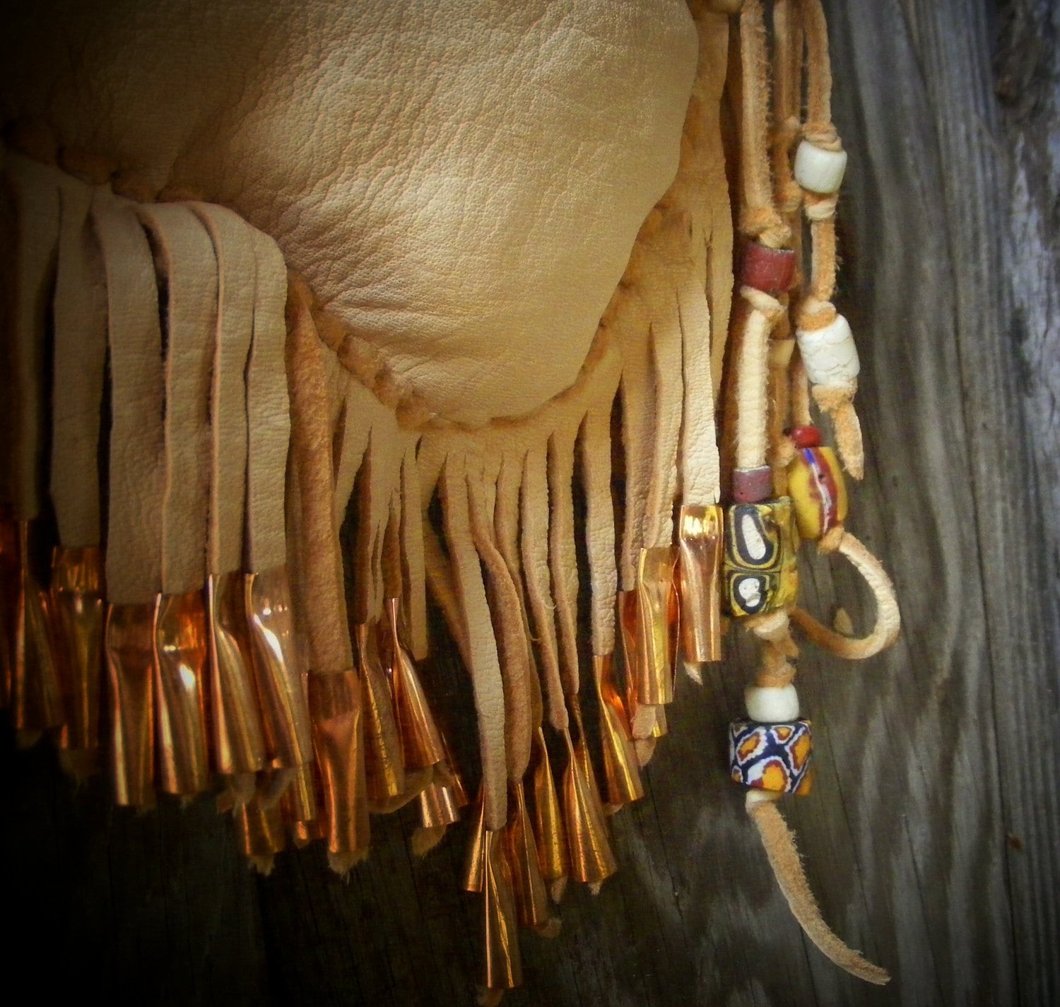 NAVAJO style Medicine Bag / spirit pouch with deerskin