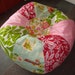SURFER Girl Beach Bean Bag with Hawaiian postcard print, funky floral, red floral and pink