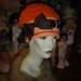 Womens Flapper Scullcap Hat Crocheted Bright Bright & Light Orange Poodle Cloche SPECIAL PRICE