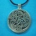 Small Circular Celtic Designed Pendant in Silver Pewter, Handmade, Handcast STK030