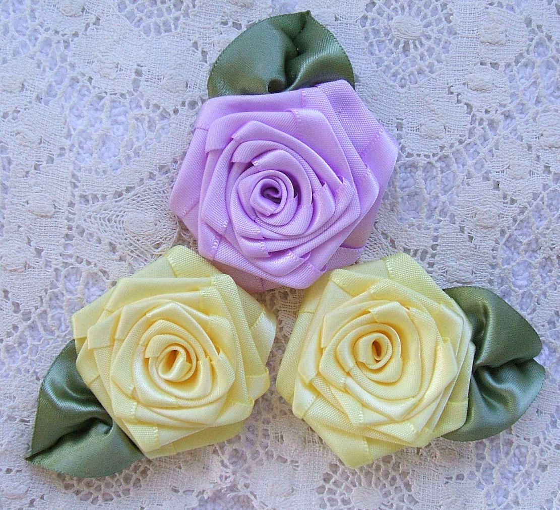 Ribbon Rose Handmade 3 XL Victorian Boutique Designer