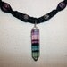 Flourite and Chakra Gemstone Healing Crystal Hemp Necklace - Hemp Jewelry