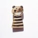 girl with stripes brooch