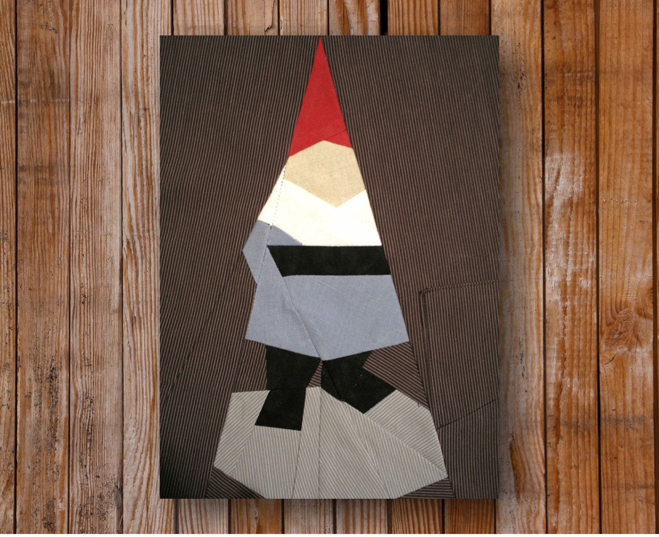 Mister Gnome 8 x 10 quilt block pattern