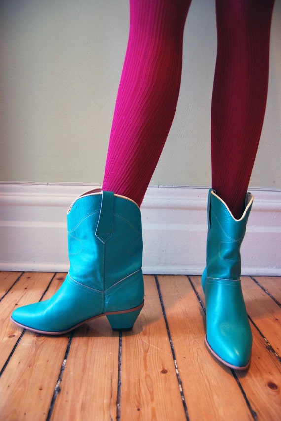 turquoise cowboy booties
