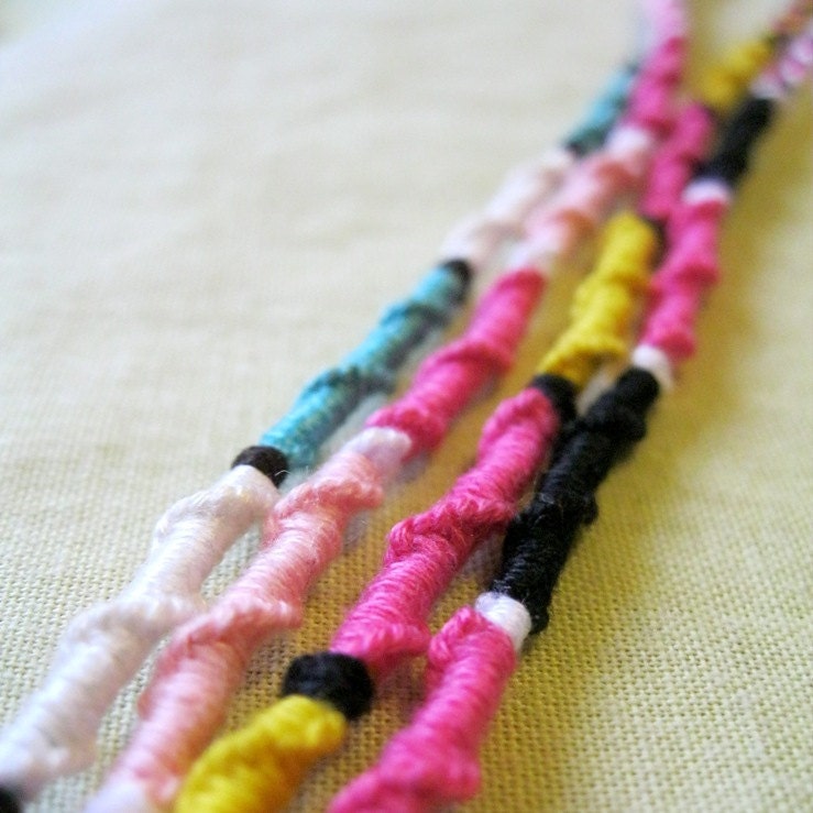 Embroidery Floss Friendship Bracelets Extreme Pinks
