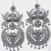 SALE Frida's Large filigree earrings with flower lovebirds with filigree.