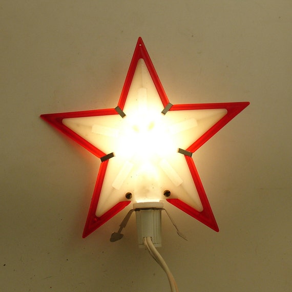 Vintage Christmas Tree Star Lights Up by efinegifts on Etsy