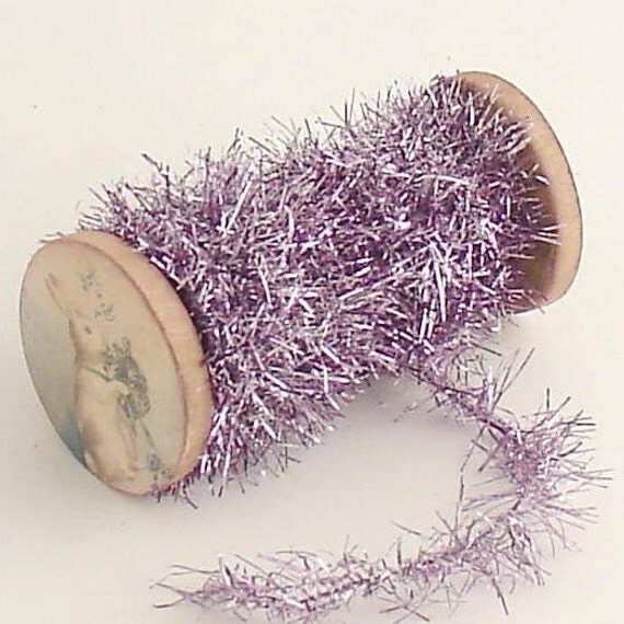 Lavender Tinsel Garland on Spool