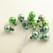 Vintage Glass Picks Christmas Decorations Aqua & Green Glass