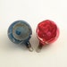 2 Vintage Glass Christmas Ornaments