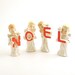 Vintage Christmas Angel Candleholders Noel