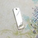 20 gauge solid sterling silver larger rectangle charm for Stamping - Tumbled to a beautiful shine (LAST ONES)