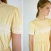 1970s Vintage Dress / Yellow Eyelet
